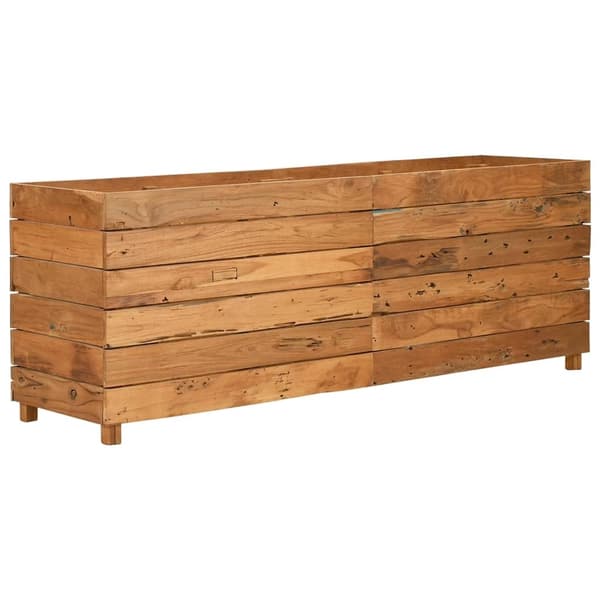 vidaXL Høybed 150x40x55 cm resirkulert teak og stål