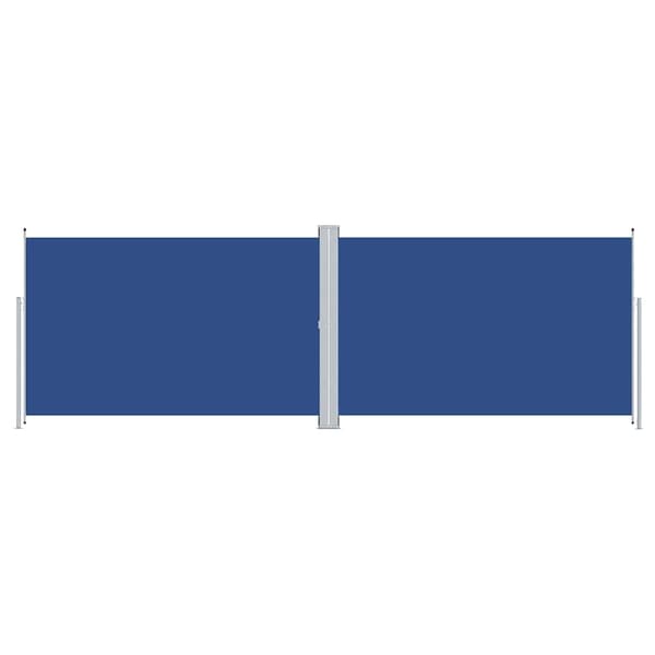 vidaXL Uttrekkbar sidemarkise 200x600 cm blå
