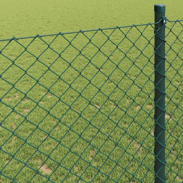 vidaXL Kjedegjerde grønn 10 x 1 m Stål