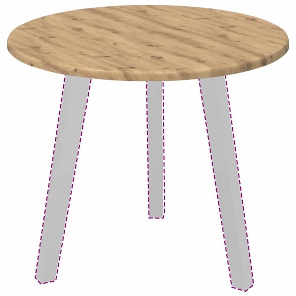 vidaXL Bordplate artisan eik 50 x 50 x 1,5 cm Konstruert tre