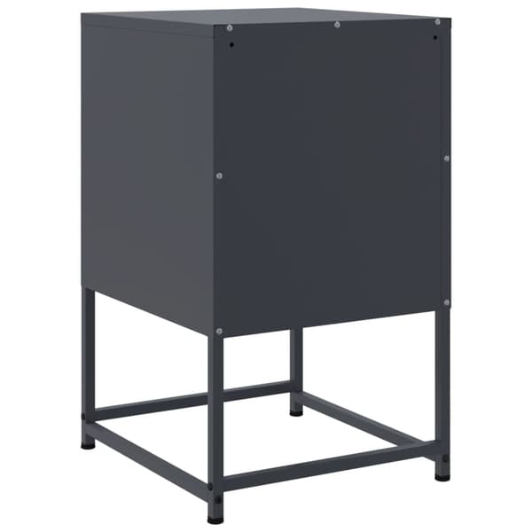 vidaXL Nattbord 2 stk antrasitt 36x39x60,5 cm stål