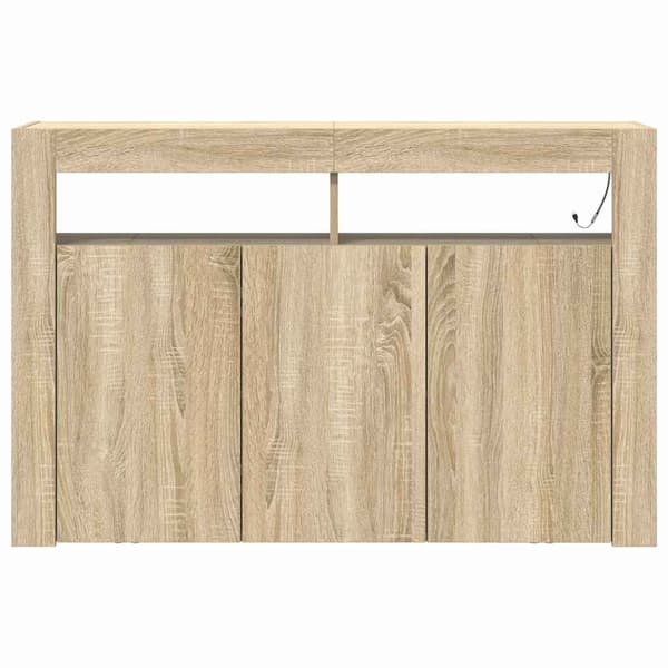 vidaXL Serviesskap Sonoma eik 116 x 30 x 75 cm Konstruert tre