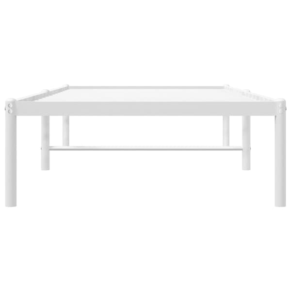 vidaXL Sängram metall vit 75x190 cm