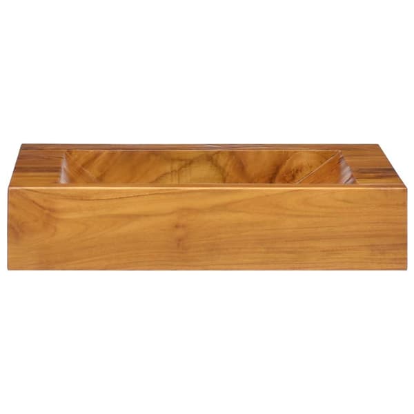 vidaXL Vask heltre teak 50x35x10 cm