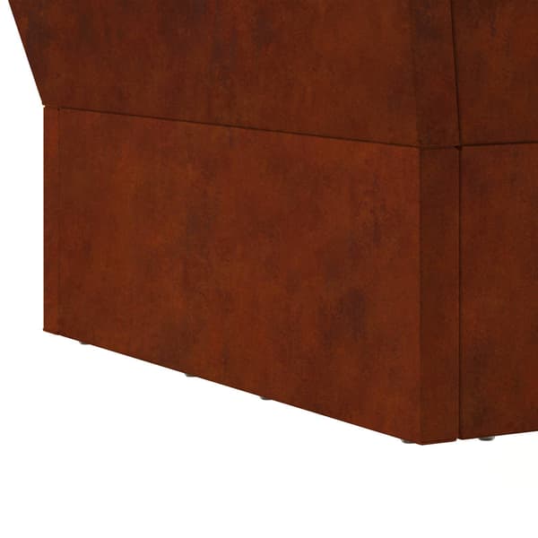 vidaXL Eldstad Brun 60 x 60 x 35 cm Väderbeständig stål