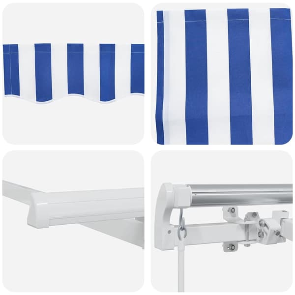 vidaXL Utfällbar markis Blå 350 x 200 cm tyg