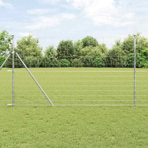 vidaXL Jordegjerde sølv 50 x 1,4 m Galvanisert stål