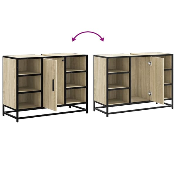vidaXL Baderomsskap Sonoma eik 80x33x60 cm konstruert tre