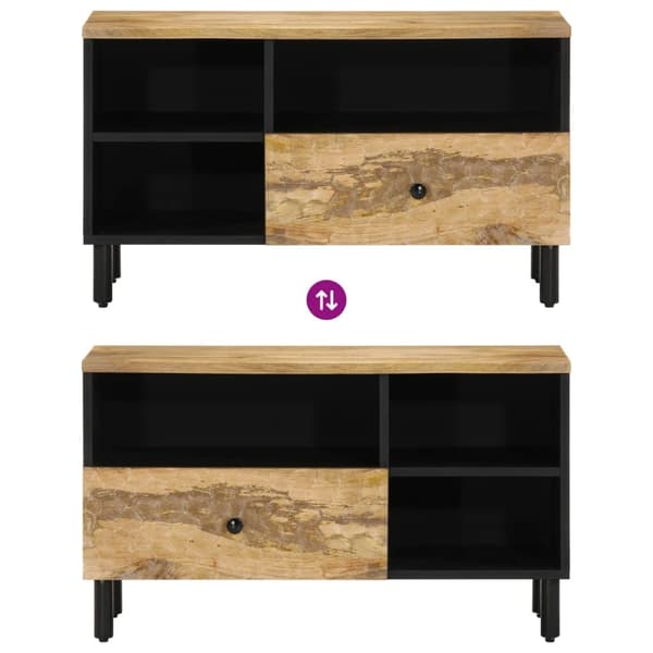 vidaXL TV-benk 80x33x46 cm heltre mango