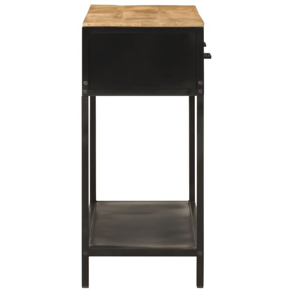vidaXL Konsollbord 100x35x76 cm heltre mango og jern