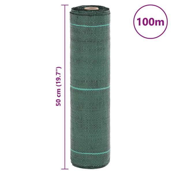 vidaXL Ugressmembran Grønn 0,5x100 m PP
