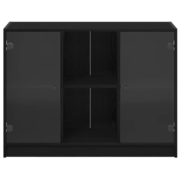 vidaXL Serviesskap Svart Eik 100 x 37 x 75.5 cm