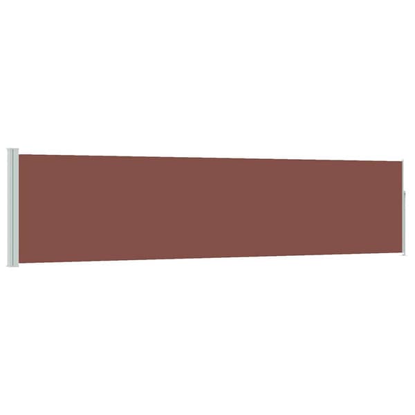 vidaXL Infällbar sidomarkis 120x500 cm brun