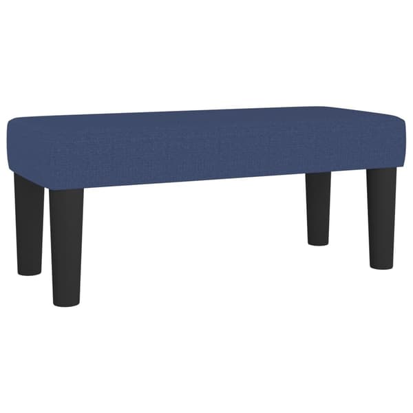 vidaXL Ramsäng med madrass blå 90x190 cm tyg