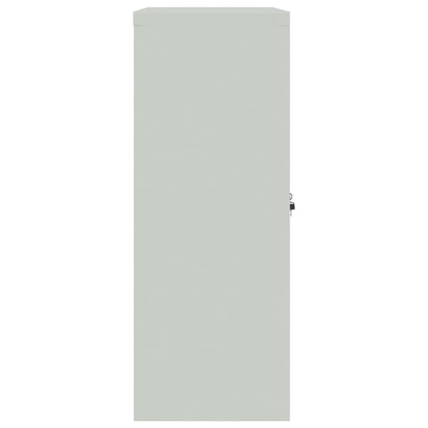 vidaXL Dokumentskåp ljusgrå 90x40x105 cm stål