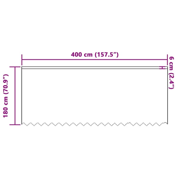 vidaXL Spetsgardin med gardiner Blommor Vit 180 x 400 cm Polyester