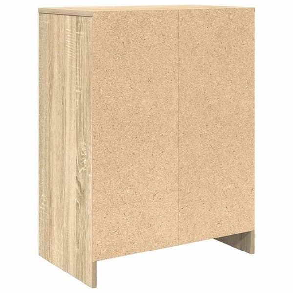 vidaXL Skoskap sonoma eik 57x34x76 cm sponplate