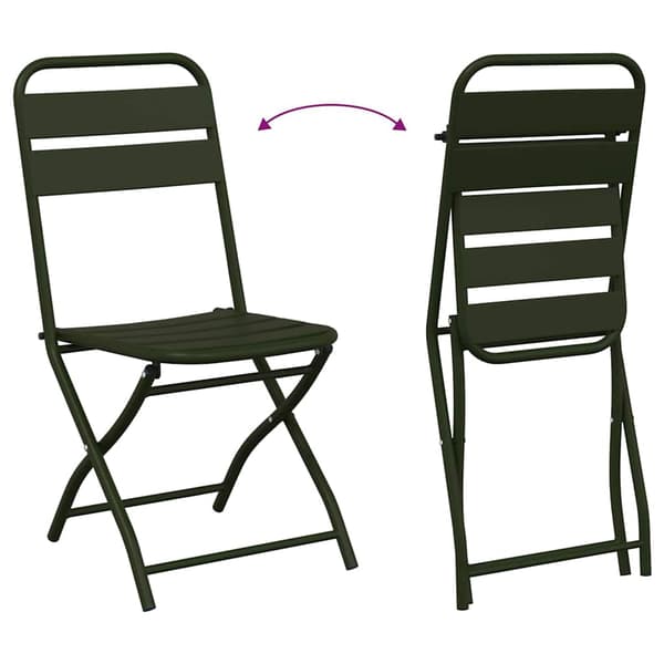 vidaXL Bistroset 3 pcs Grön Stål