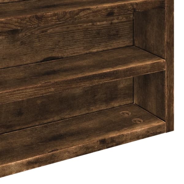vidaXL Hyller røkt eik 100x8,5x58 cm konstruert tre