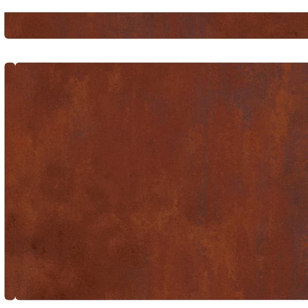 vidaXL Gjerdekant Rusten 450 x 0.05 x 15 cm Cortenstål