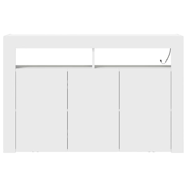 vidaXL Serviesskap Hvit 116 x 30 x 75 cm Konstruert tre