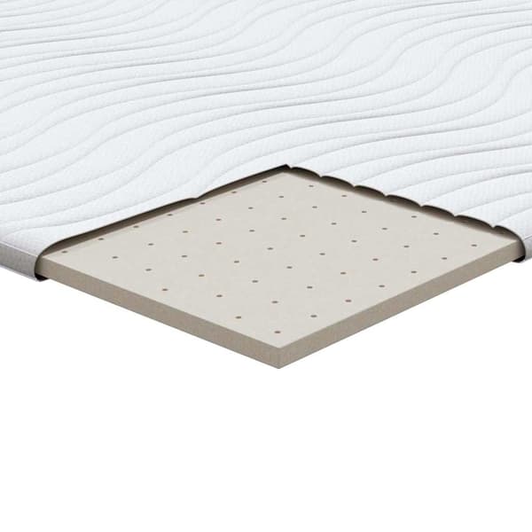 vidaXL Madrasskydd Vit 120 x 200 cm Stickad tyg