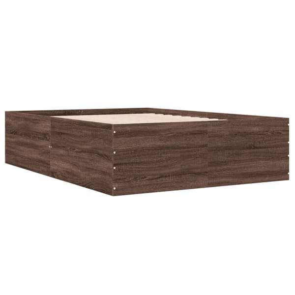 vidaXL Sengeramme brun eik 120x200 cm konstruert tre