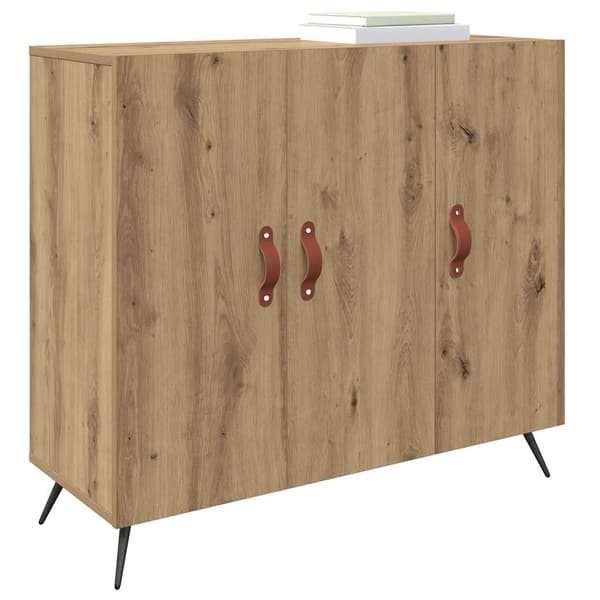 vidaXL Serviesskap Artisan Eik 89,5 x 34 x 80 cm Konstruert tre