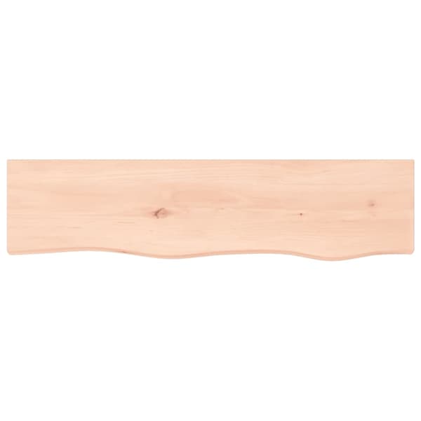 vidaXL Vegghylle 80x20x4 cm ubehandlet heltre eik