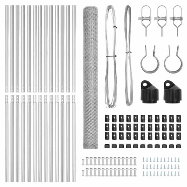 vidaXL Stängselstolpe Silver