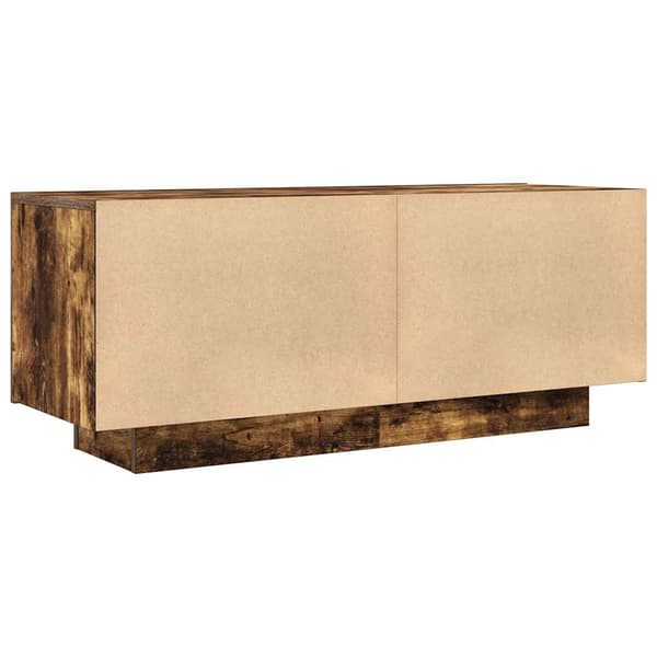 vidaXL TV-benk røkt eik 100x35x40 cm konstruert tre