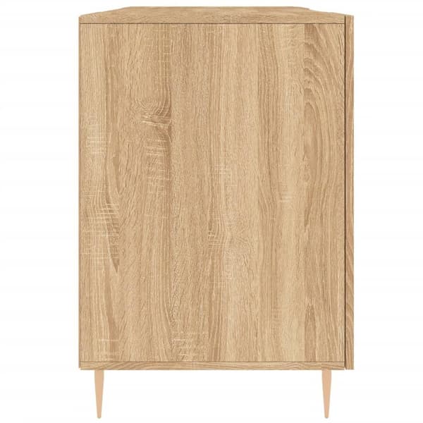 vidaXL Skrivebord sonoma eik 140x50x75 cm konstruert tre