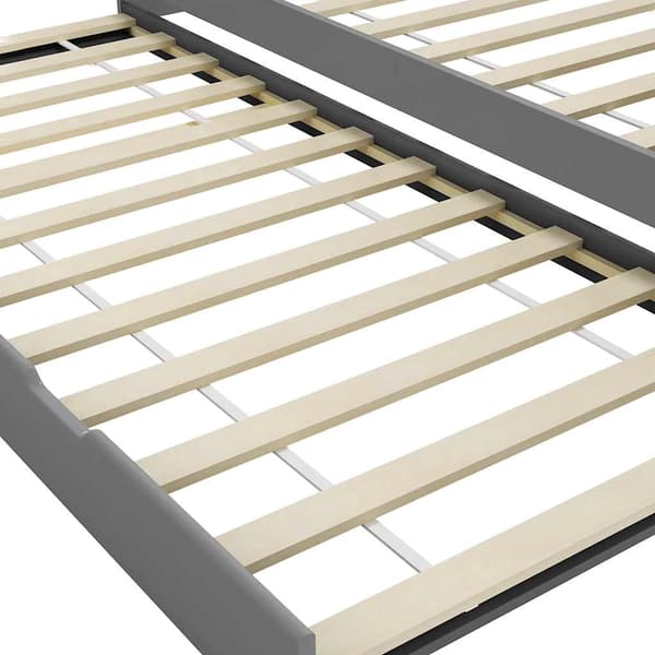 vidaXL Bäddsoffa ram utan madrass grå 90x200 cm