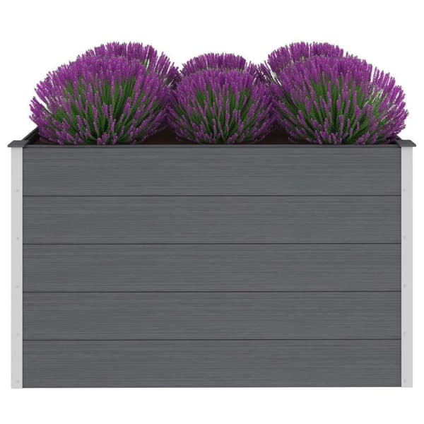 vidaXL Høybed WPC 150x100x91 cm grå