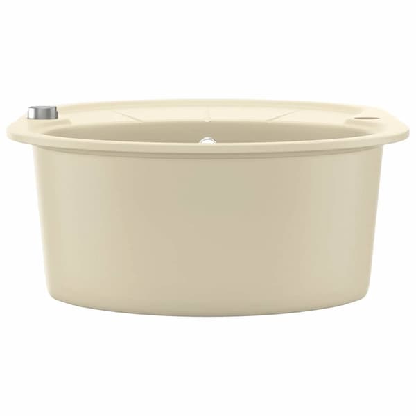 vidaXL Diskho granit enkel oval beige