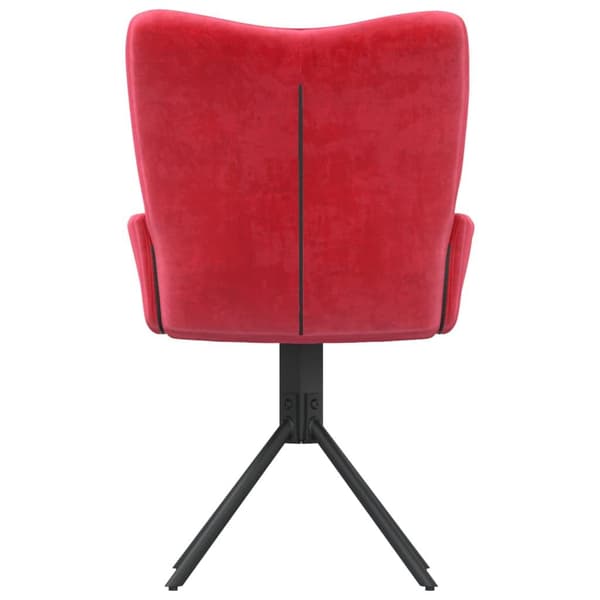 vidaXL Matstolar snurrbara 2 st vinröd sammet