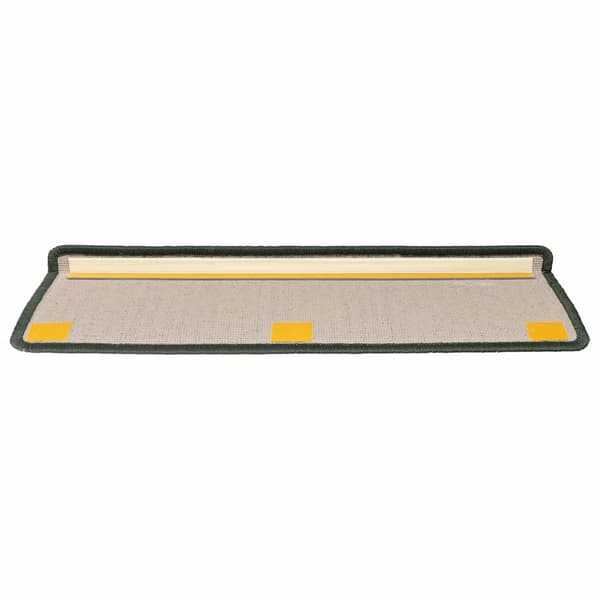 vidaXL Trappmattor 15 st 65x21x4 cm mörkgröna rektangulära kanter