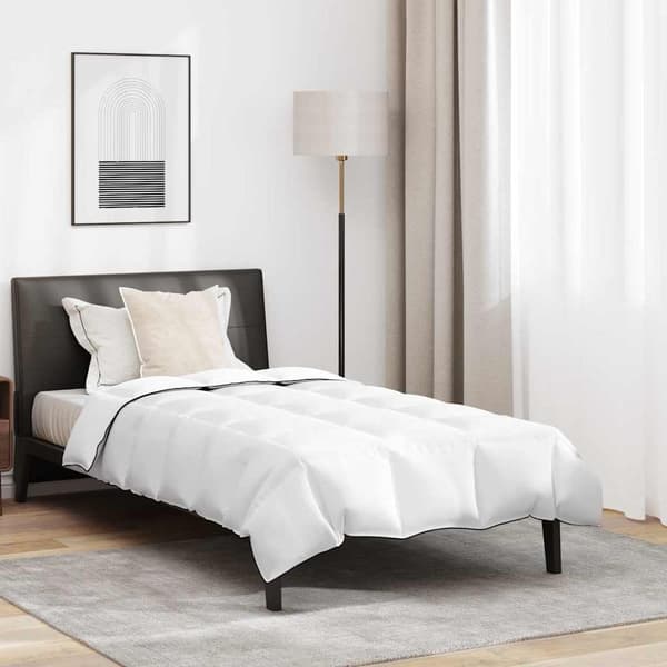 vidaXL Vinterdyna med Kudde med kudde 2 pcs Vit Dunfjäder