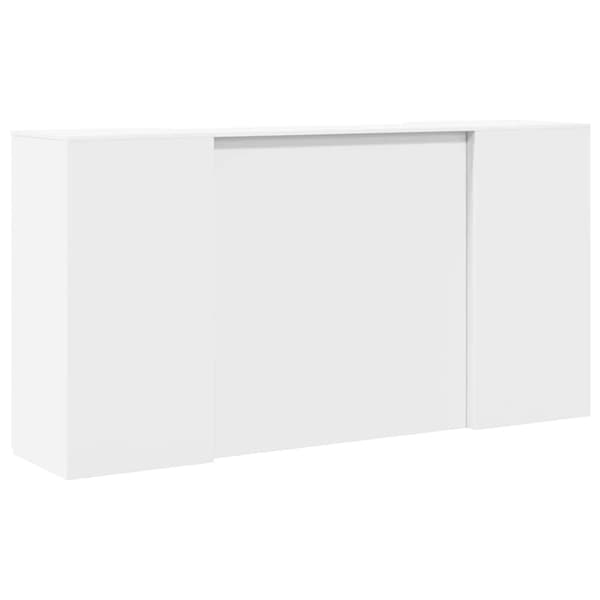vidaXL Receptionsdisk vit 200x50x103,5 cm konstruerat trä