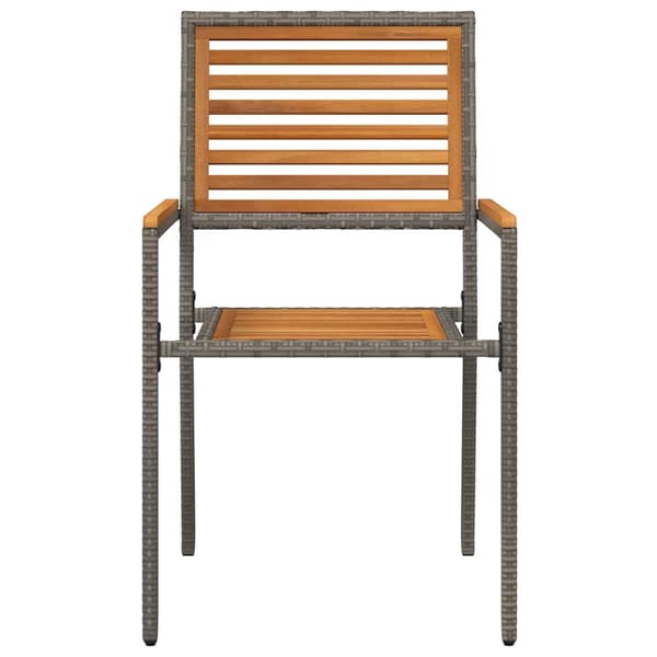 vidaXL Trädgårds stapelbara stolar 4 pcs Brun och Grå