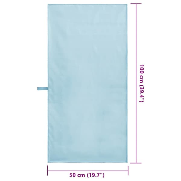 vidaXL Sportshåndklær 2 pcs Blå 100 x 50 cm Polyester og polyamid