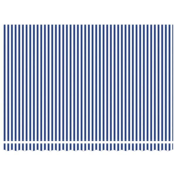vidaXL Markisram Blå och Vit 450 × 300 cm Polyester med PU-beläggning