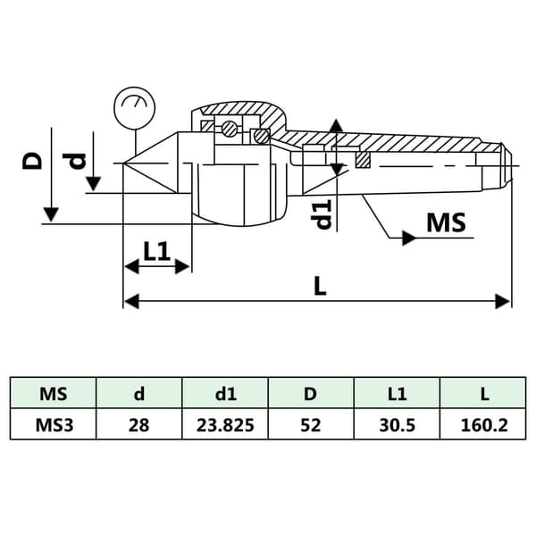 vidaXL Roterende direkte senter MT3