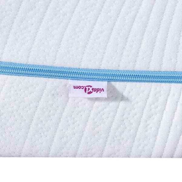 vidaXL Madrass Vit 90 x 200 cm Jacquardtyg