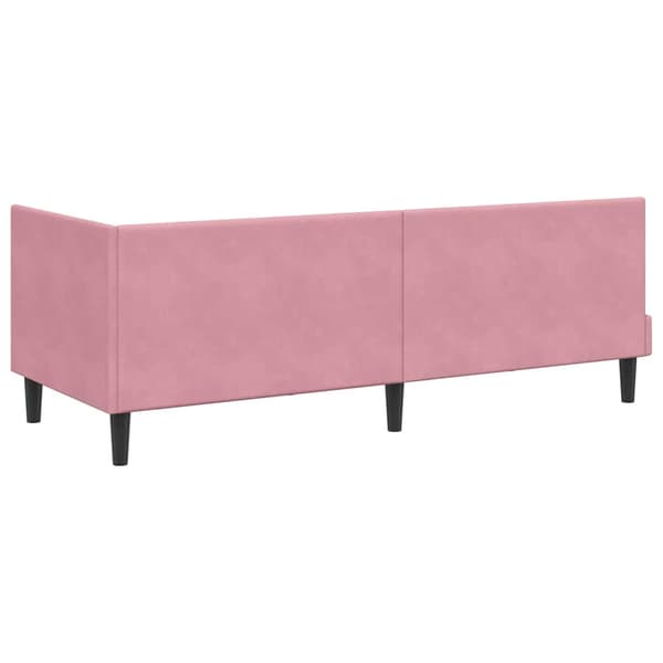 vidaXL Hörnssängram Rosa 80 x 200 cm Sammet