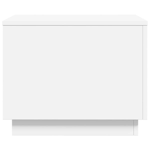 vidaXL Soffbord med LED vit 50x50x40 cm
