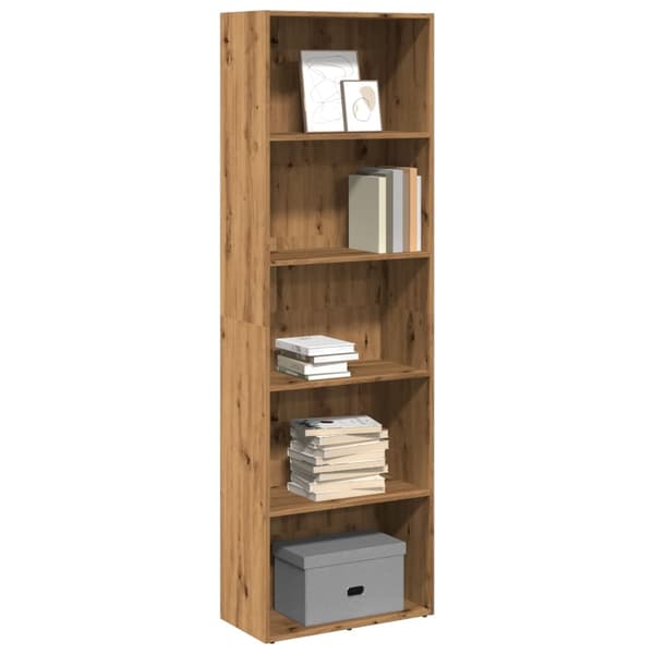 vidaXL Bokhylle artisan eik 60x30x189 cm konstruert tre