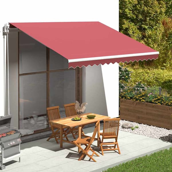 vidaXL Erstatningsduk for markise burgunder 400x350 cm polyester