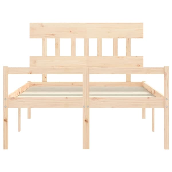vidaXL Sengeramme med hodegavl 4FT small double heltre