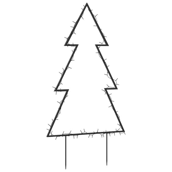 vidaXL Julelysdekorasjon med plugger tre 80 LEDs 60 cm
